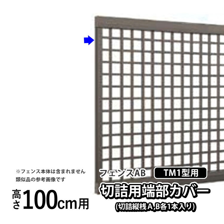 【4/10から3日間限定P2倍】フェンス 端部カバー 切詰用 分割用 カバー カット DIY 外構 LIXIL リクシル フェンスAB TM1 型用 境界フェンス 目隠しフェンス 目隠し フェンス 縦目隠し フェンス用 アルミフェンス用 部品 部材 【 高さ100cm 用】 T100 T-10 H1000 全国配送