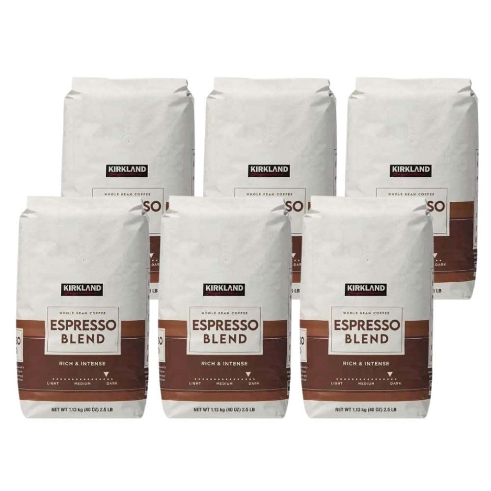 KIRKLAND (カークランド) シグネチャー エスプレッソブレンド コーヒー (豆) 1.13kg コストコ ×6 パック