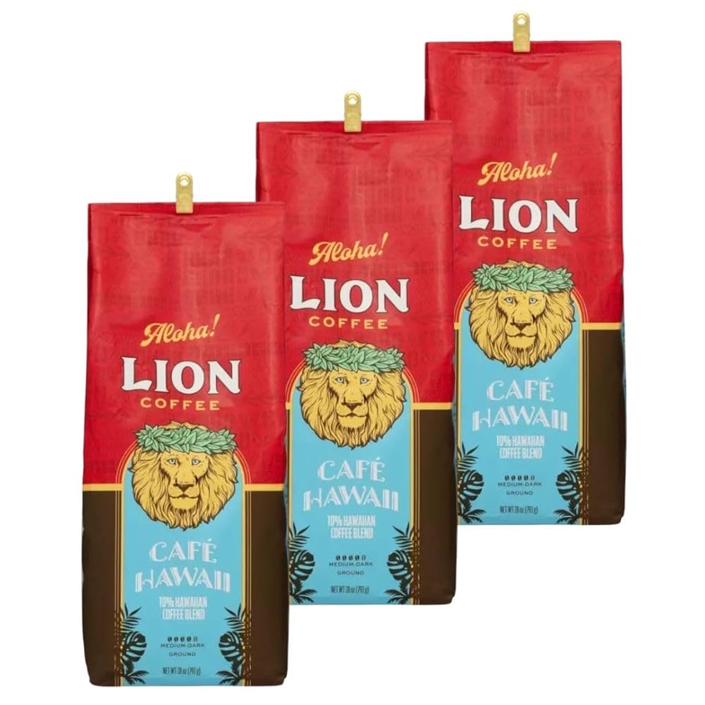 ライオンコーヒー カフェハワイ（粉）793g×3袋 ミディアムダークロースト LION COFFEE （ライオンコーヒー カフェハワイ ミディアムダーク