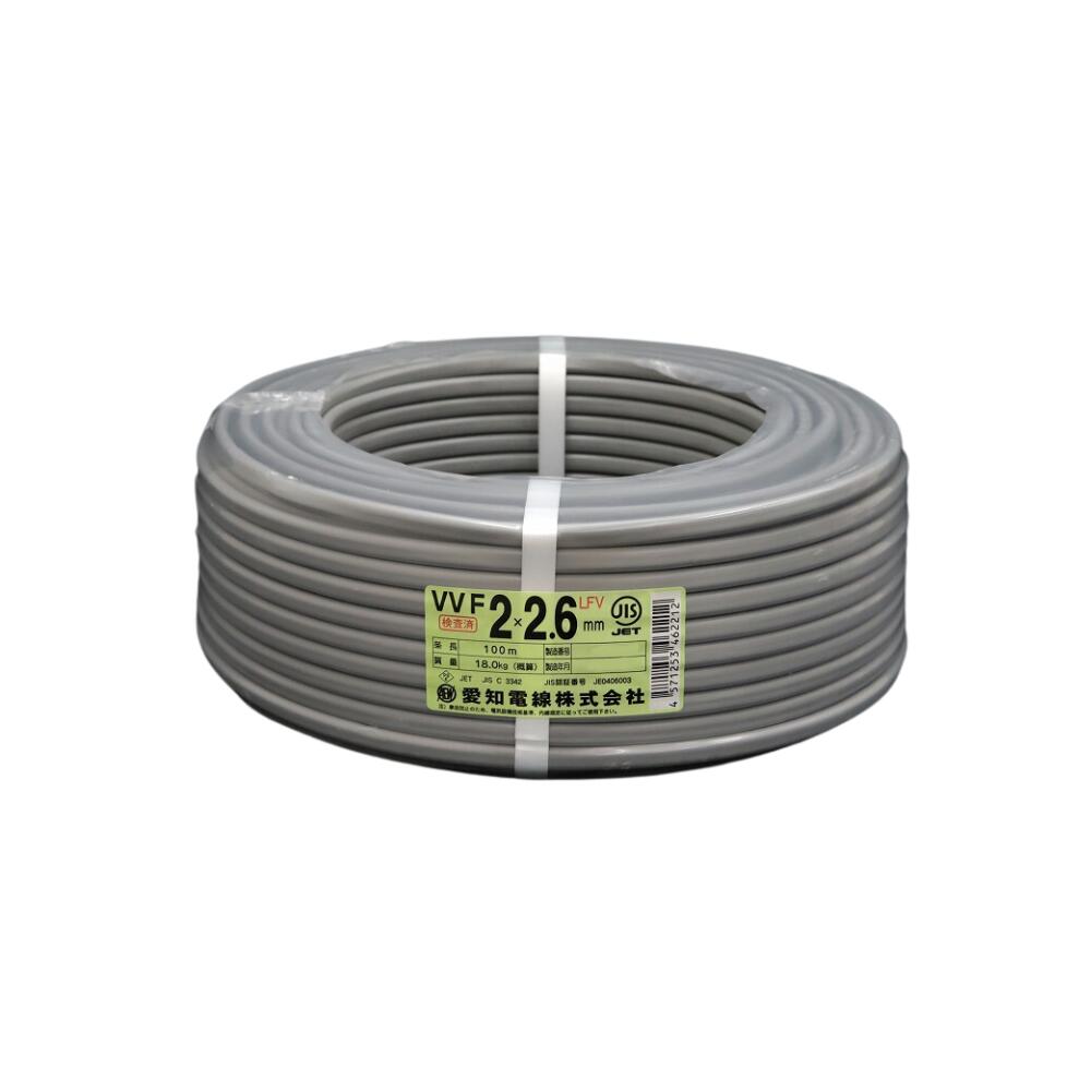 楽天市場】送料無料 愛知電線 VVF 電線 ケーブル 2×1.6mm 1.6-2c
