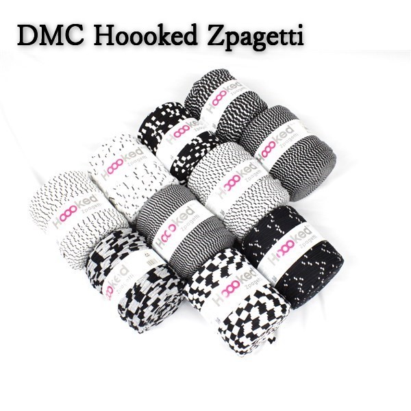 送料無料 アウトレット DMC Hoooked Zpagetti フックドゥ ズパゲッティ 小物 超極太 800JP STR ストライププリント大 約120m 10個セット # DMC