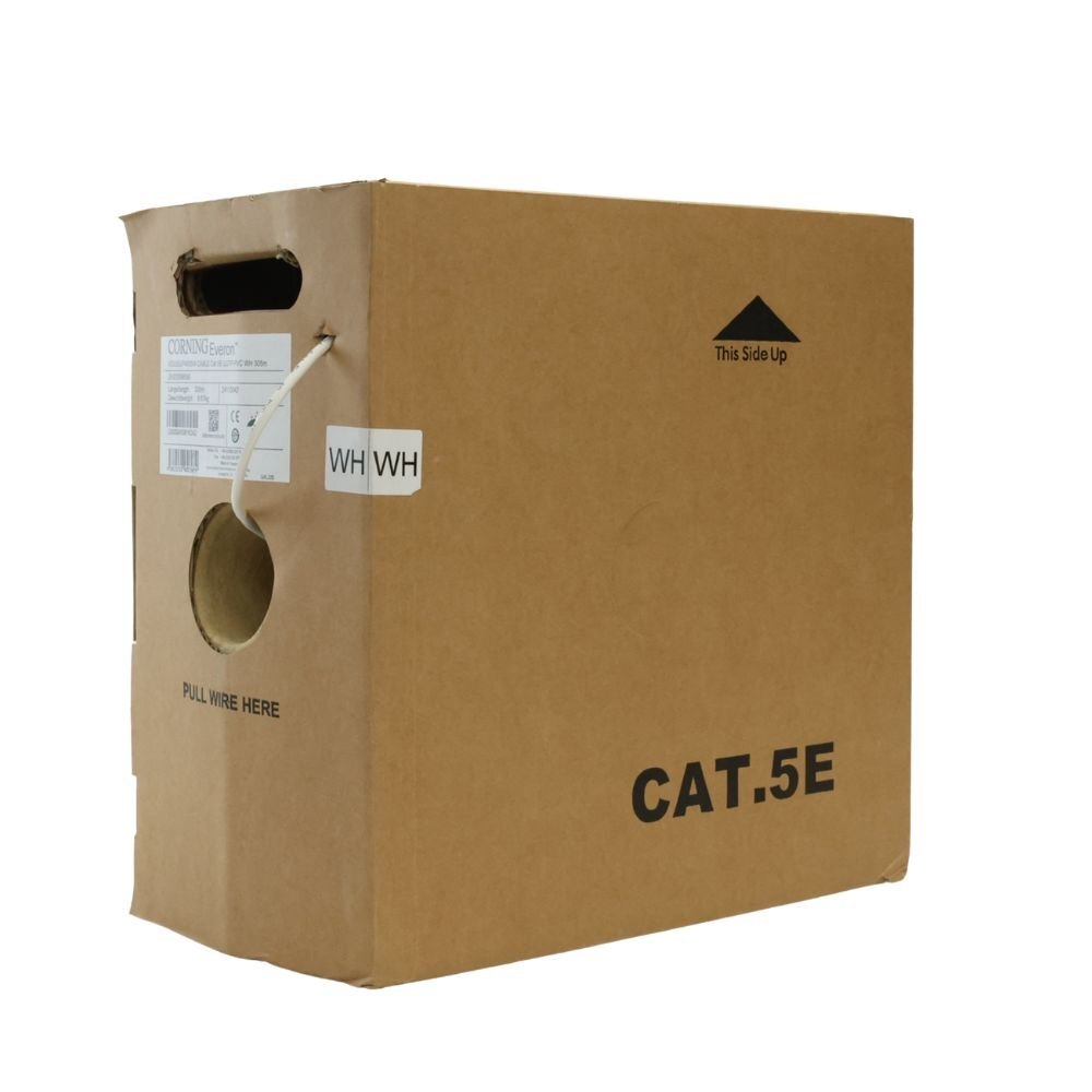 【貨物輸送無料】未当て嵌める品 CORNING コーニング ローカルエリアネットワーク有線テレビ Cat5E 305m 白 沖縄・離島 送りとどける不可 併 KG