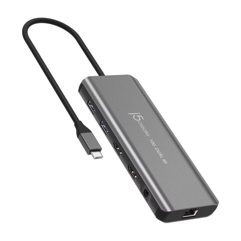 【送料無料】j5 create USB Type-C 7in1 PD対応 デュアルHDMI Gen2 マルチハブ 　 am22-2｜KaNZaBuRo