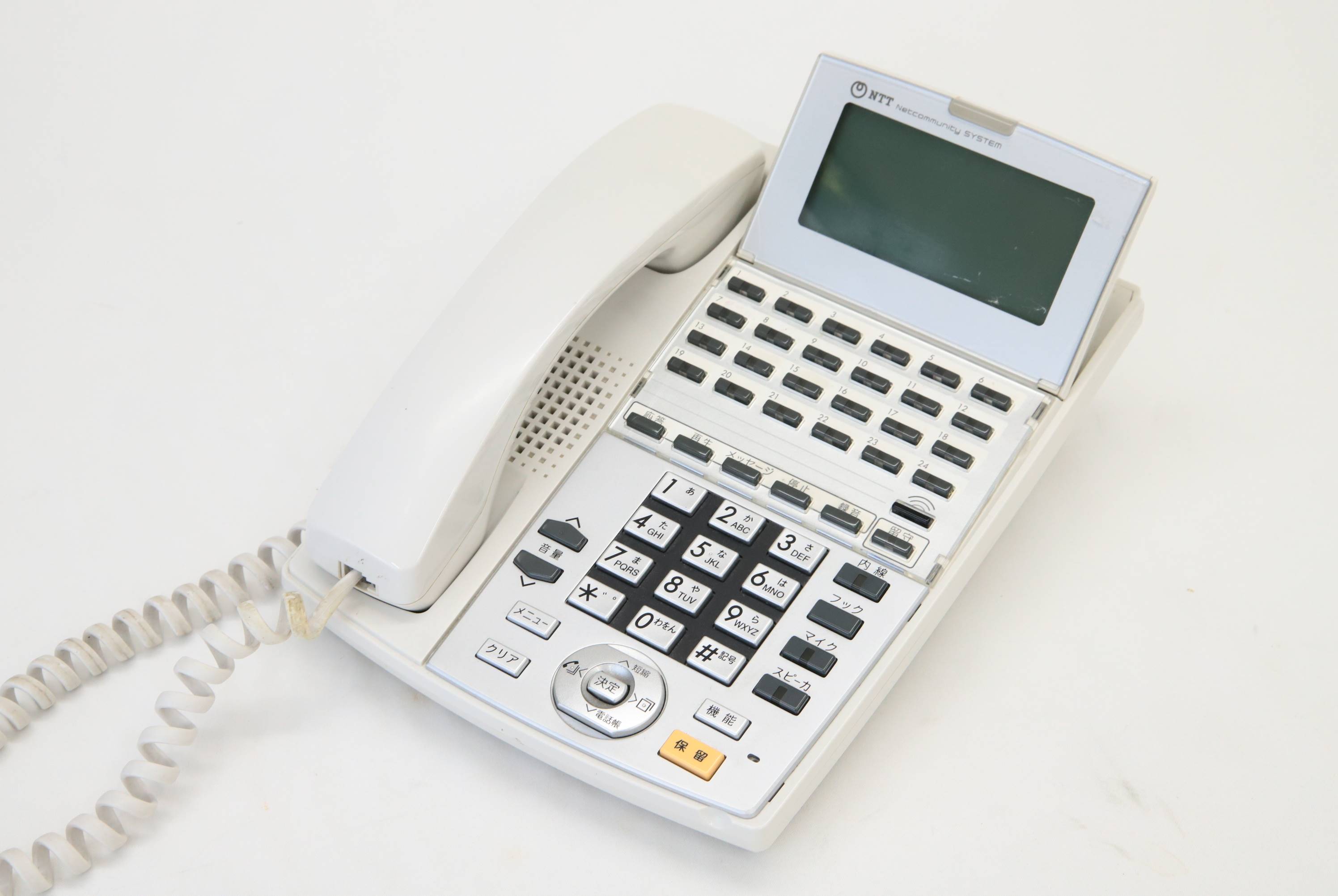 送料無料 中古品 NTT ネットコミュニティシステム αNX スター録音電話機 NX-(24)RECSTEL-(1)(W) 24ボタン ビジネスフォン ※北海道、沖縄、離島発送不可