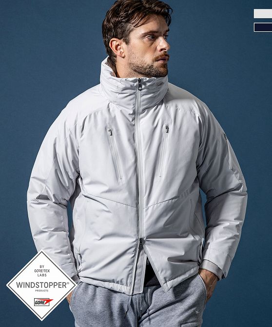 1PIU1UGUALE3 RELAX &times; +phenix ウノピゥウノウグァーレトレ リラックス スタンドネックダウンジャケット WINDSTOPPER プロダクト by GORE-TEX LABS ウィンドストッパー ゴアテックス【MEN】｜Phenix 店