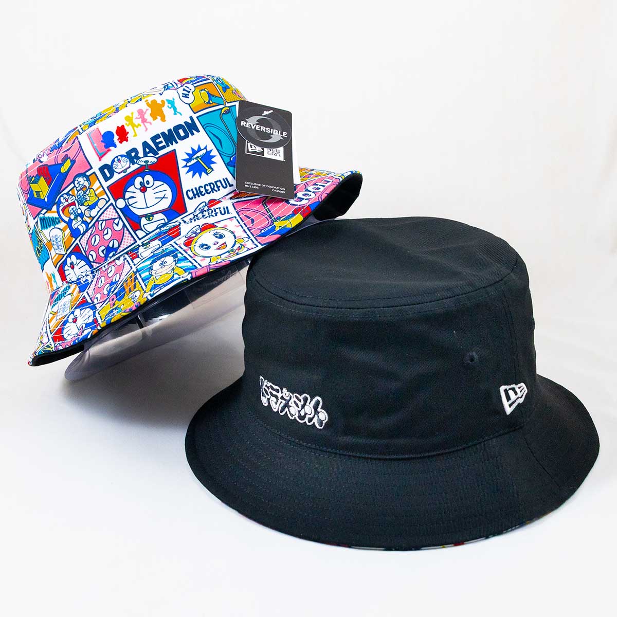 ニューエラ 帽子 New Era・・ NEW ERA・・ ハット バケット01 リバーシブル ドラえもん コミック ブラック
