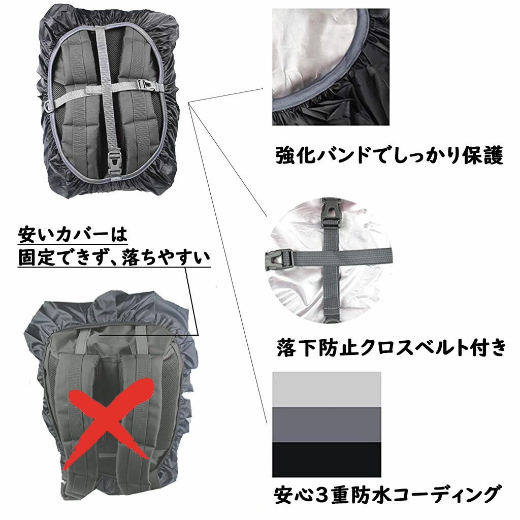 100%品質保証! リュックカバー ザックカバー バックパックカバー