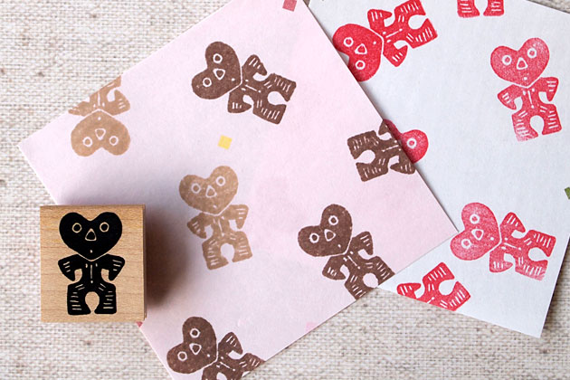 楽天市場 うめちゅ ラバースタンプ ハート形土偶 縦26 5mm 横17mm Umcy0038a きれいなはんこ 印鑑のからふる屋