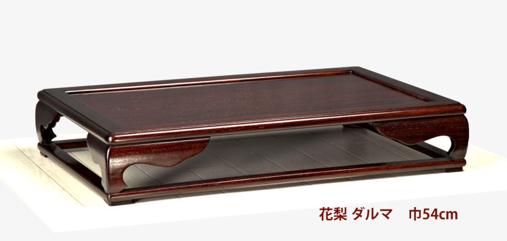 CB1 大型 縞黒檀花台 76cm×45.5cm 特大平卓 天然木製唐木盆栽飾台