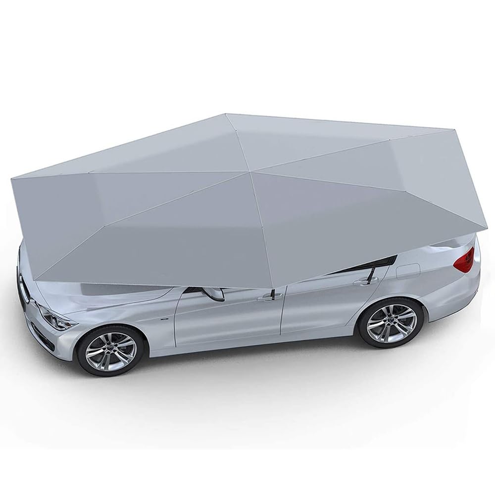 【時間限定P3倍】車用サンシェード 全自動【改良バージョン】車用パラソル 自動開閉 大型 車テント 日除け 車傘 電動型 全自動 カーカバー ポータブル 折り畳み式 カーアンブレラ 日よけ風通し 防水 防塵 防風 防輻射 防紫外線 ひょう防止 取付簡単 収納ポーチ付き 各車対応|UMAYA-Select.TOKYO