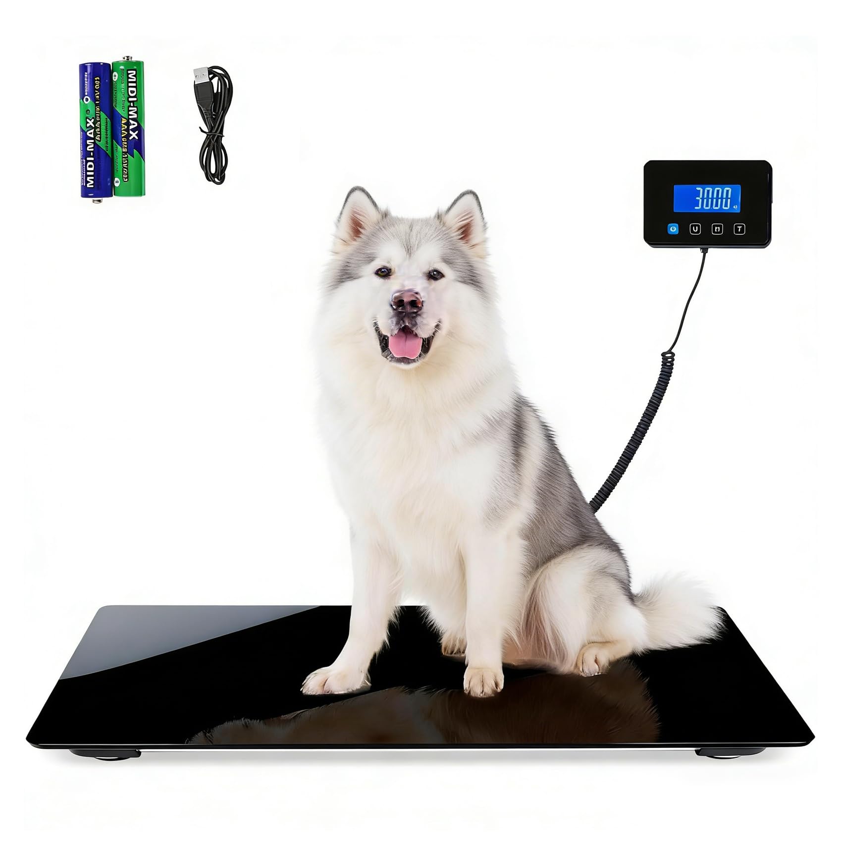 ペット 体重計 大型 犬用体重計 動物用計 50g~200kg 精度±5g USB充電 LCD表示スケール 子供 大人 猫/犬/ペット/宅配便/小包/速達 病院の電子計 バッテリー付属