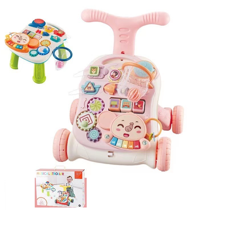 ベビーウォーカー、ベビーカー、子供用おもちゃ、ウォーカー、赤ちゃん用多機能転倒防止・O脚防止、スクーター、ウォーキングバランスカー、 ベビーカー、トレーニング補助、ウォーキングトレーニング、教育学習パネル、誕生日プレゼント、幼児の男の子と女の子に最適