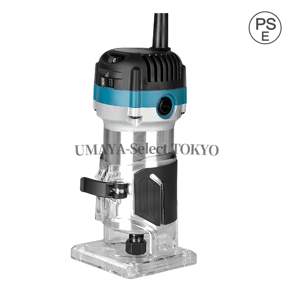 800W 30,000回転/分 アルミボディトリマー 15本替刃付き 集塵インターフェース搭載 コンパクト1700g 家具製作DIY工具 国際電圧対応（110V-230V） 速度調整可能なアルミボディ + エンドミル 15 本 【木材溝切り機 電気ミル】｜UMAYA-Select.TOKYO