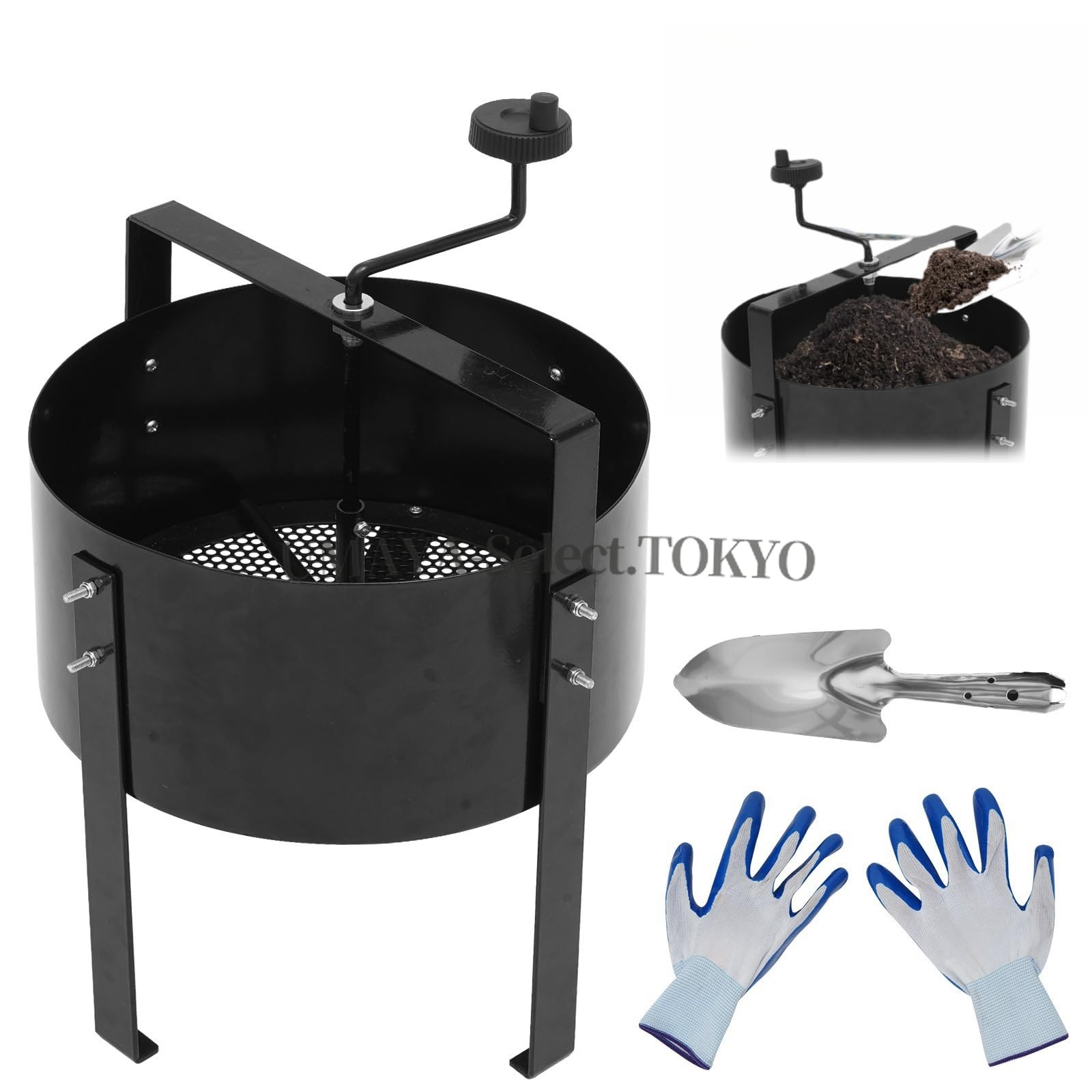 回転させる式土ふるい機 古土カテゴリー化器で土の生まれ変わり 第四次元と骨折りを素晴らしいに押さえる パウダーコンパクト省間隔文字心積もり 身寄り用家庭菜園花やしきの園芸装置 用土カテゴリー化 土ふるい 土造営 黒いこと