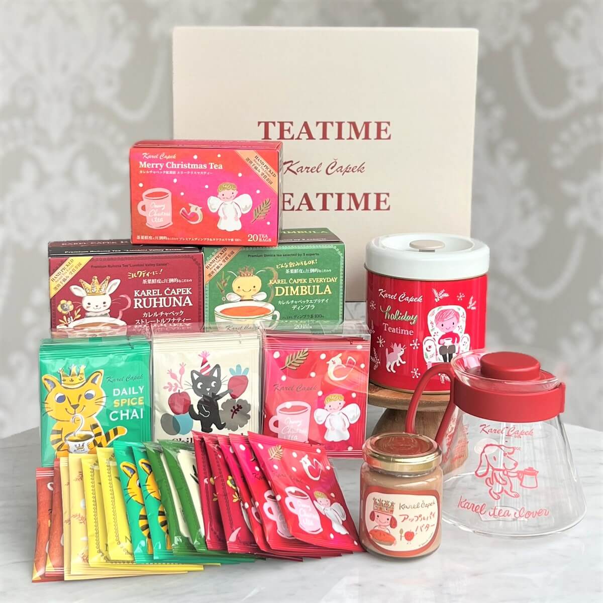 冬季スーヴェニア 茶 送料無料 クリスマスティーパーティー アップルパイバター 缶 ティーポット ギフト 晴れ晴れしい ノンカフェイン ルイチーフ ピュアティー 配り物 お宅代金 おためし用 好評 酪漿ティー ティーブレイク カレルチャペック紅茶ストアー クリスマス充実