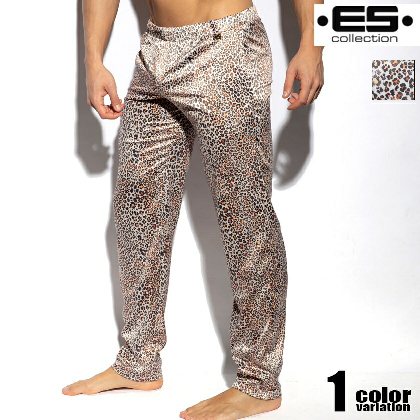 Escollection イーエス コレクション Leopard Lounge Pant Pant ロングパンツ ジムウェア ヒョウ ファッション メンズ Lounge ボトムス スポーツウェア ファッション アニマル柄