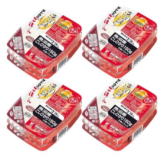 サトウ食品 サトウのごはん 魚沼産 コシヒカリ 150g 3食パック ×4袋 12食セット