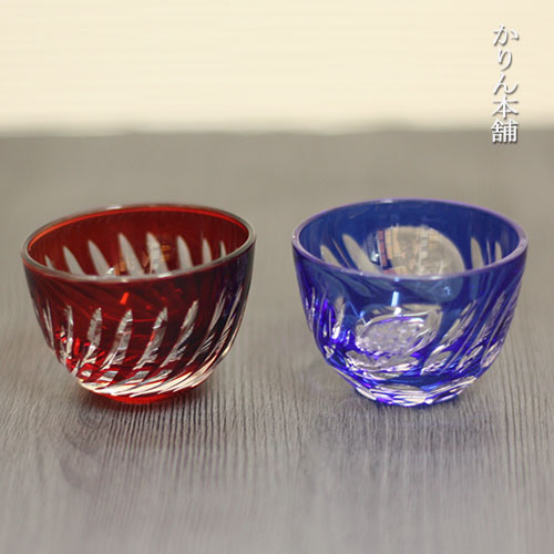 ガラス 切子小付