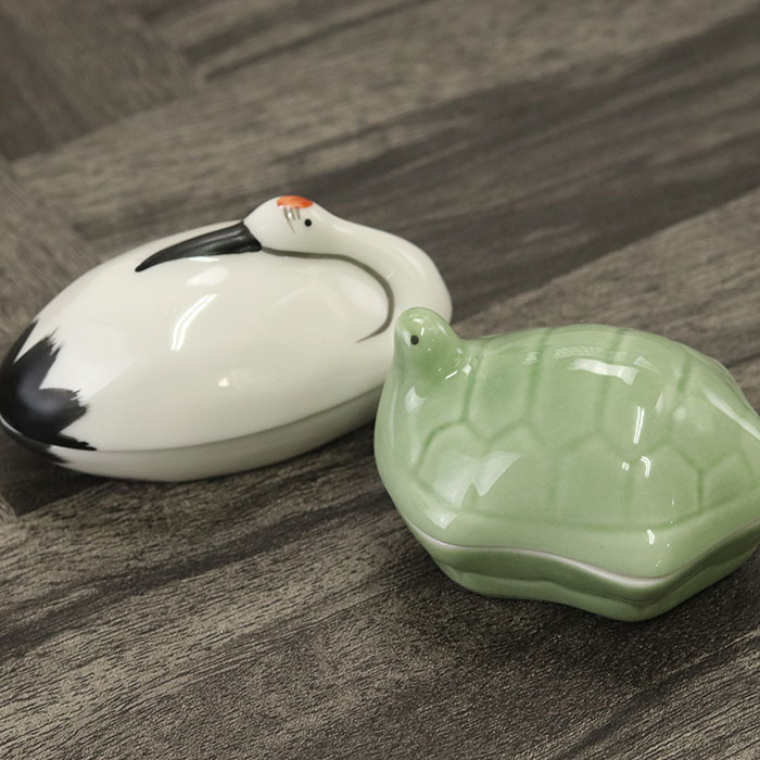 楽天市場】【クーポン配布中】 小鉢 ミニサイズ 蓋付き 鶴型 亀型 珍味
