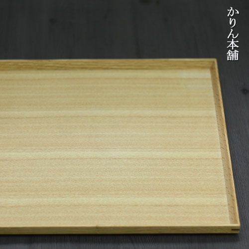 タモ杢拭き漆春日盆 松屋漆器店 白木塗タモ 11.0 隅切盆 約33.4×33.4 ナチュラル