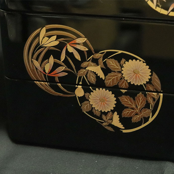 重箱3段日本製国産会津漆器和食器和風レトロモダンお節料理送料無料おしゃれかわいいおせちお正月高級オードブルピクニック行楽運動会