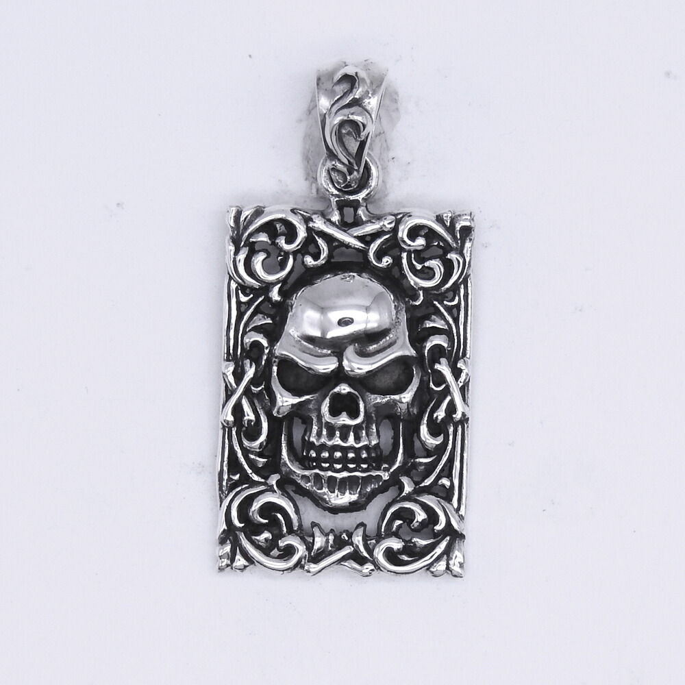 楽天市場】スカル ガイコツ ドクロ チャーム シルバー925 純銀