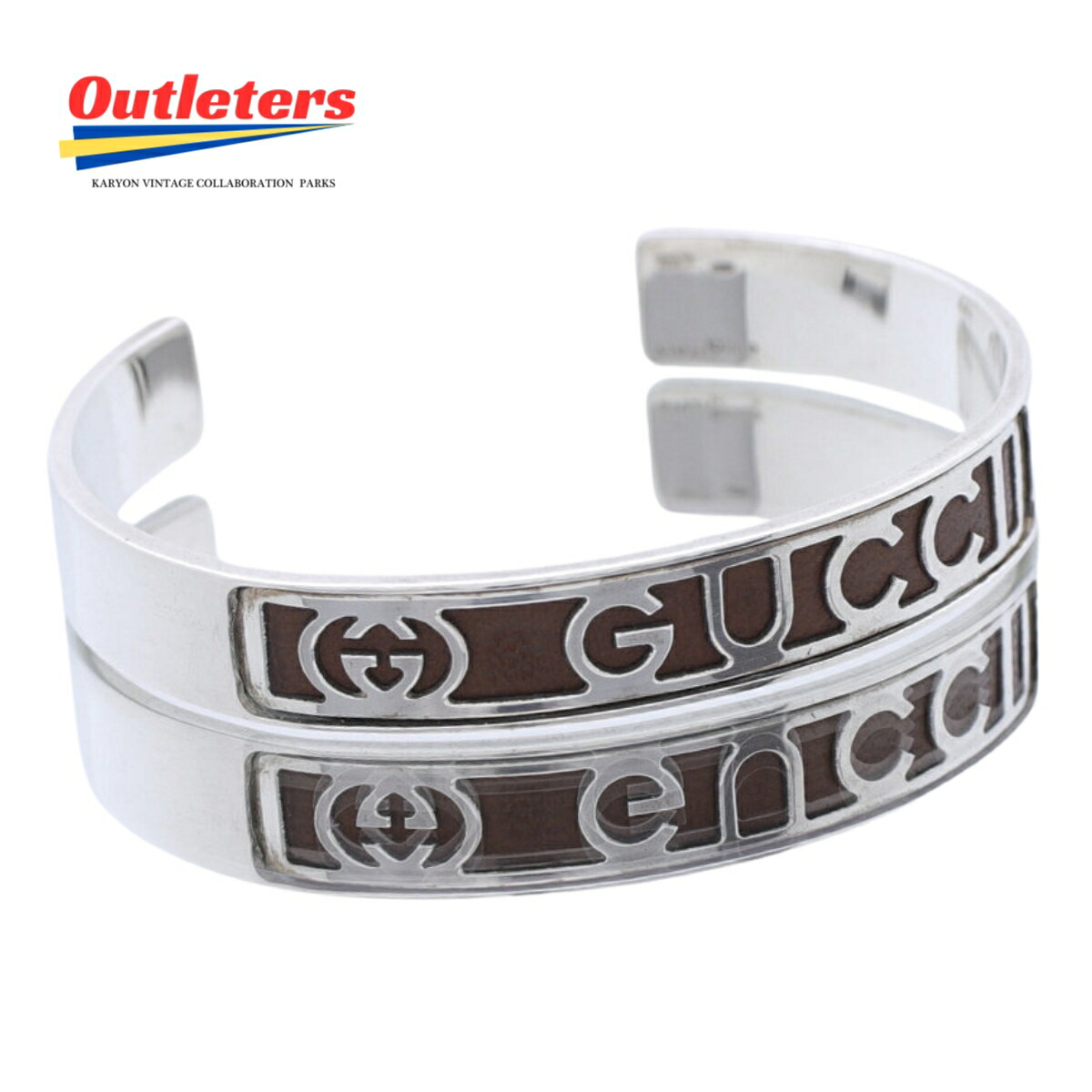 2-1919 GUCCI レザー SILVER925 バングル GUCCI(グッチ) / バングル/SV925/SLV/メンズ// | 中古品の販売