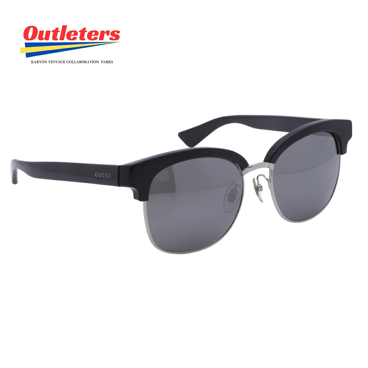 【動画有】グッチ GUCCI サーモント サングラス ブラック GG0056S メンズ 男性 【中古】｜OutletersCollaborationPark