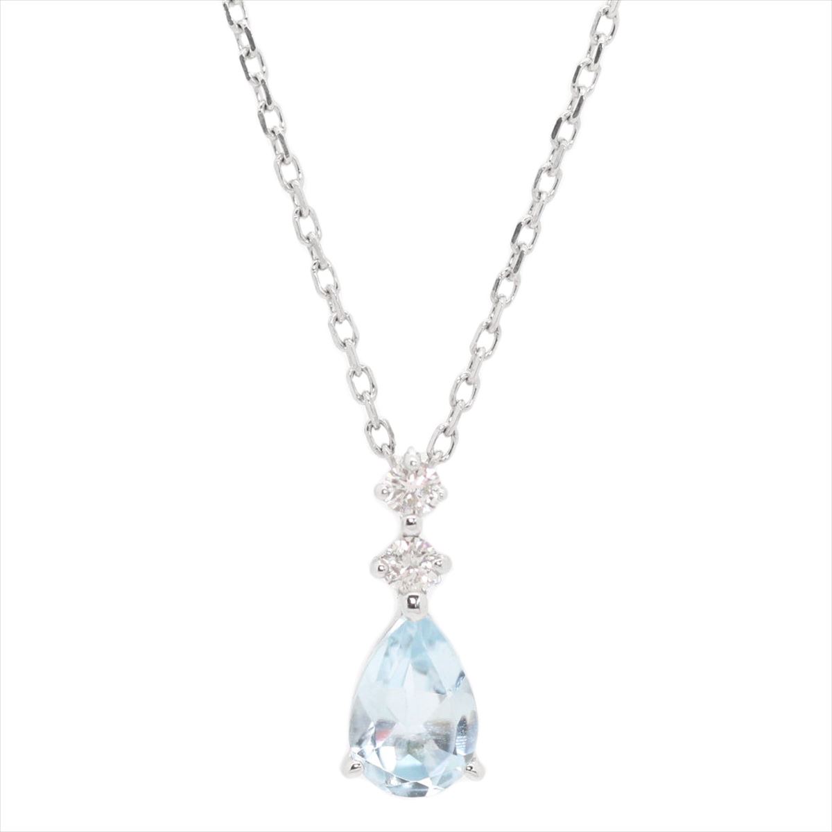 楽天市場 ギフト品質 Special梱包 ヨンドシー 4 C アクアマリンネックレス ホワイトゴールド K10wg ダイヤモンド 2pダイヤ 1015 ブランドギフトショップ Karyon
