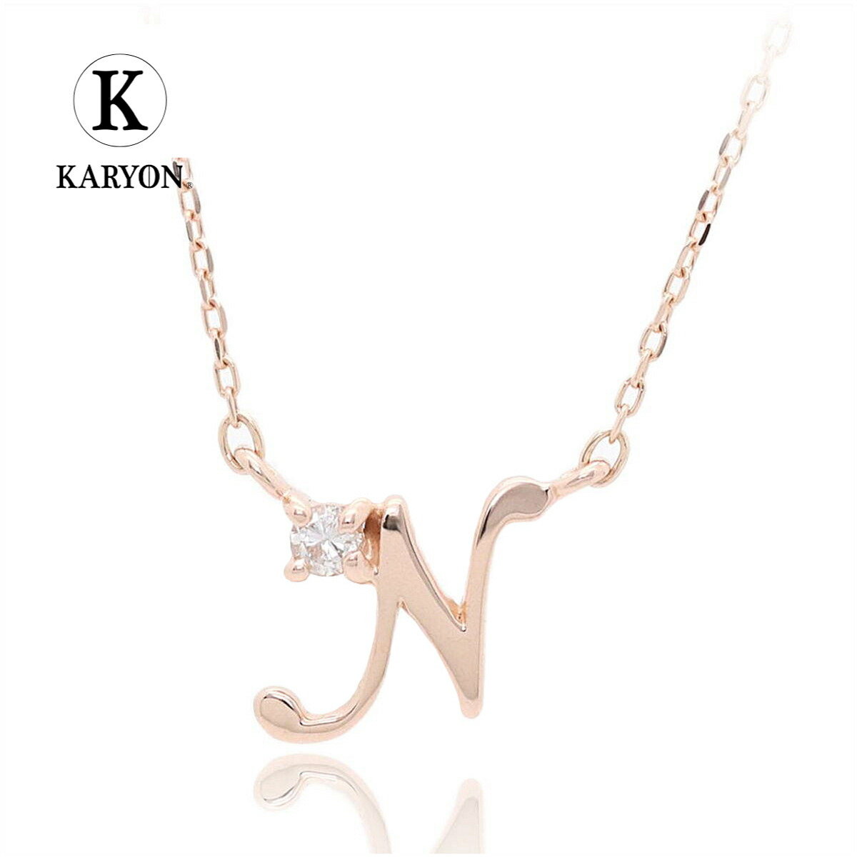 【美品】4°C ヨンドシー K18 ダイヤモンド ネックレス k18wg 刻印 4℃ 4℃ ヨンドシー K18 ピンクゴールド クロスペンダント