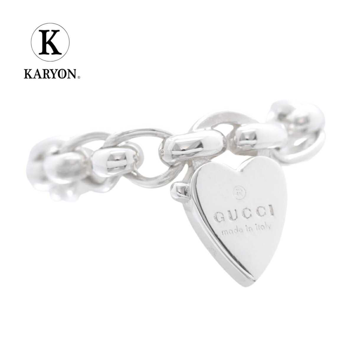 【ギフト品質】グッチ GUCCI ハート チェーン リング Ag925 シルバー レディース 女性 彼女 妻 メンズ 男性 彼氏 誕生日 記念日 プレゼント ギフト 20代 30代 40代 50代 【動画】【中古】