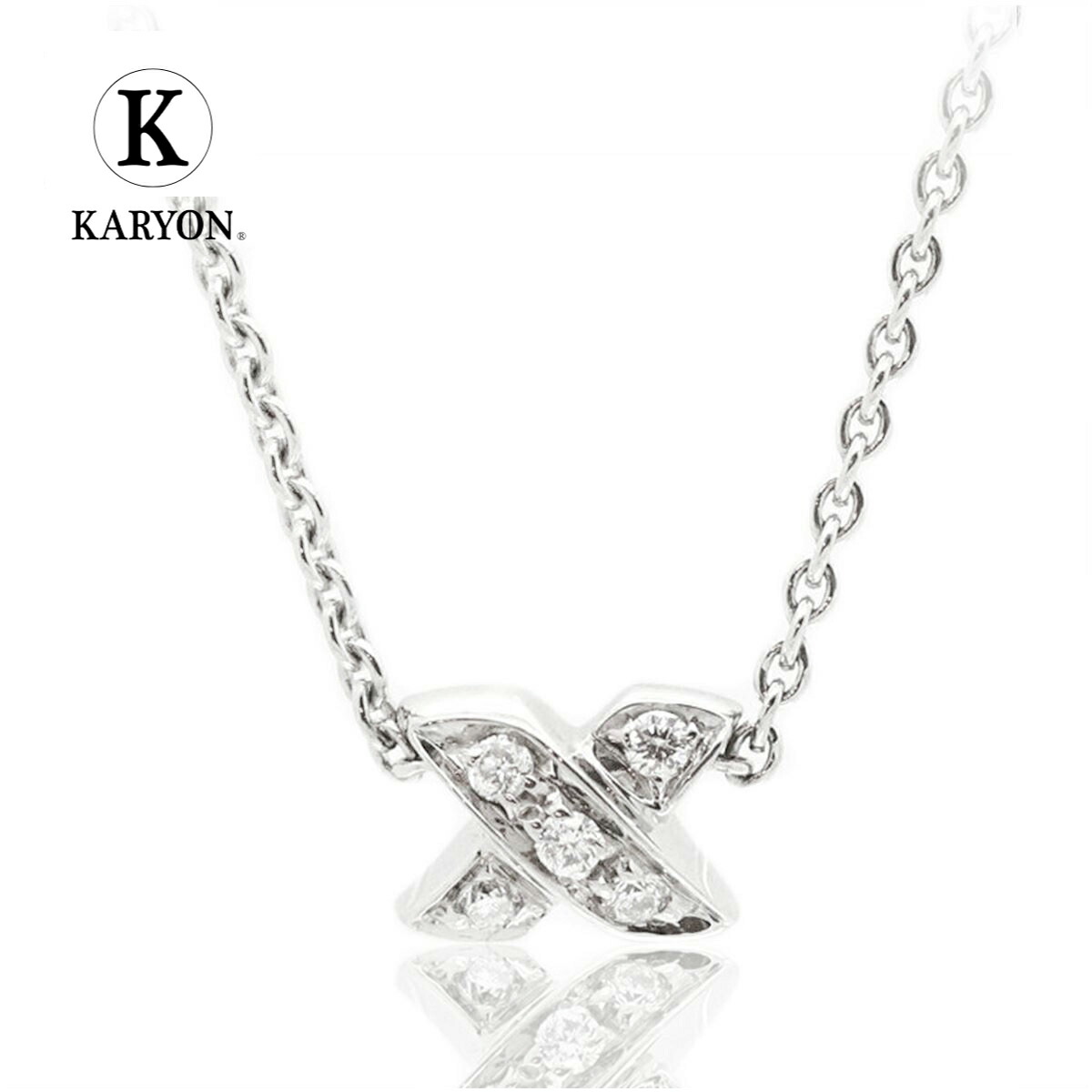 【ギフト品質】ティファニー Tiffany&Co. ネックレス シグネチャー 5P ダイヤモンド ペンダント レディース 女性 彼女 妻 ホワイトゴールド 18金 K18WG ワンポイント ジュエリー アクセサリー 誕生日 記念日 プレゼント ギフト 20代 30代 40代 50代【動画】【中古】
