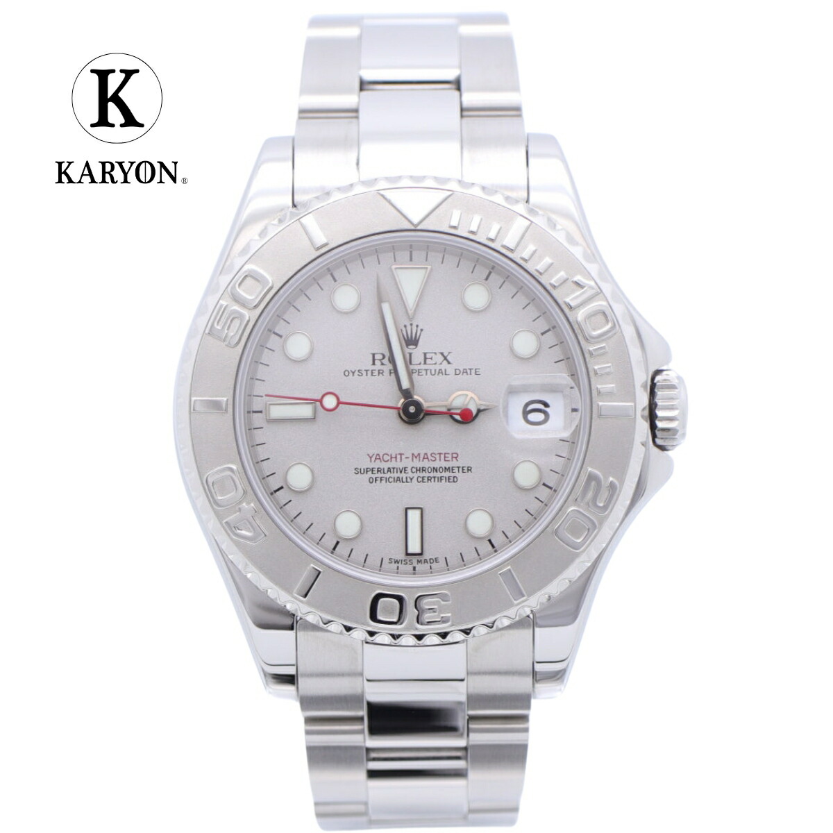 【ギフト品質】ロレックス ROLEX 腕時計 ヨットマスター ロレジウム Pt SS プラチナベゼル メンズ レディース 男性 女性 彼氏 彼女 168622 誕生日 記念日 プレゼント ギフト 20代 30代 40代 50代【動画】【中古】|KARYON-セレクトギフトショップ-