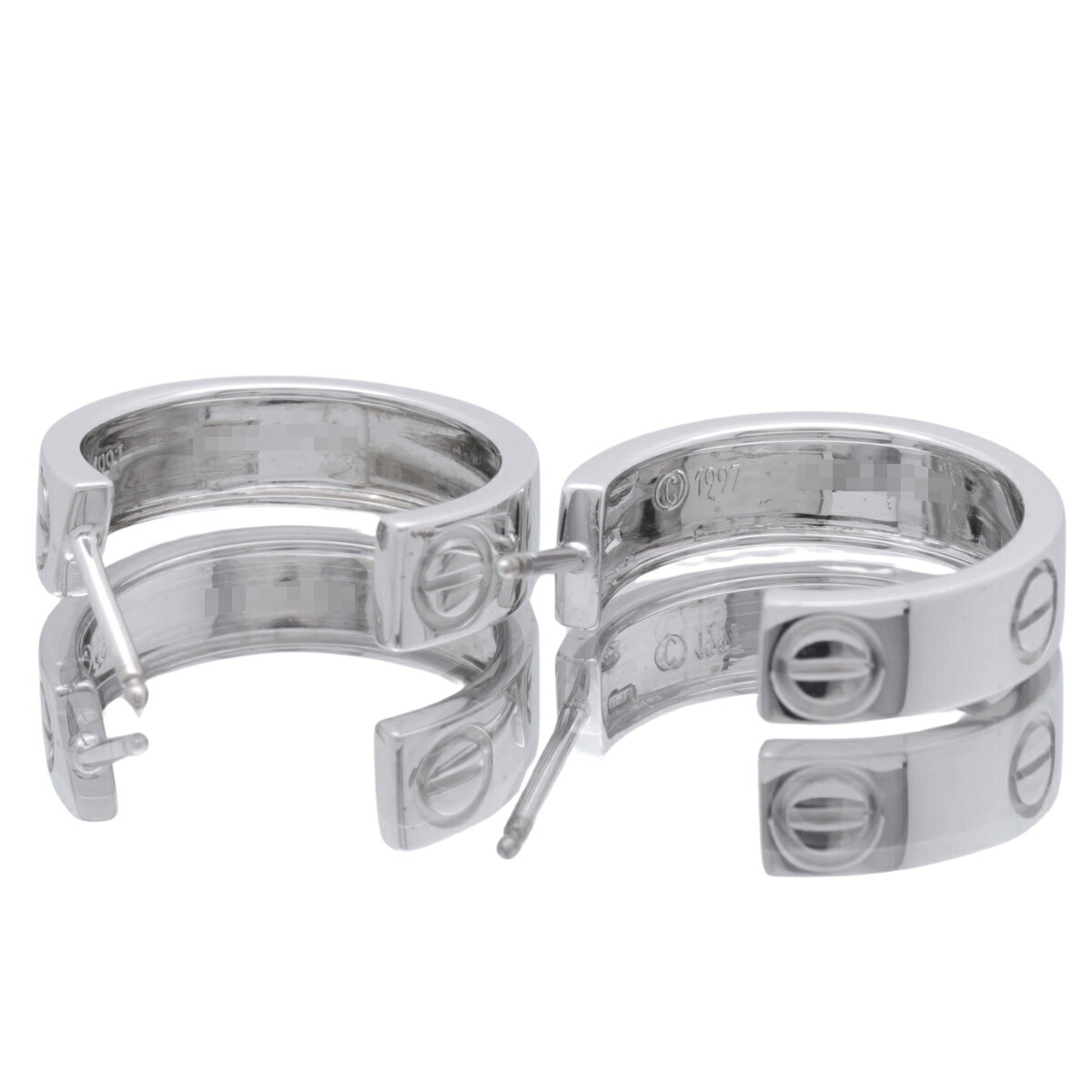 楽天市場】カルティエ Cartier ダイヤ ピアス ラブノット Au750