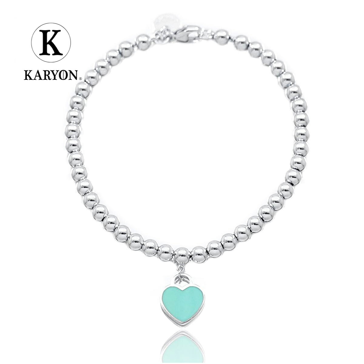 【ギフト品質】ティファニー Tiffany&Co ブレスレット リターン トゥ ティファニー ティファニーブルー ミニ ハート ビーズ ブレスレット シルバー Ag925 ボリュームチェーン レディース 女性 彼女 妻 誕生日 記念日 プレゼント ギフト 20代 30代 40代 50代【動画】【中古】｜KARYON-セレクトギフトショップ-