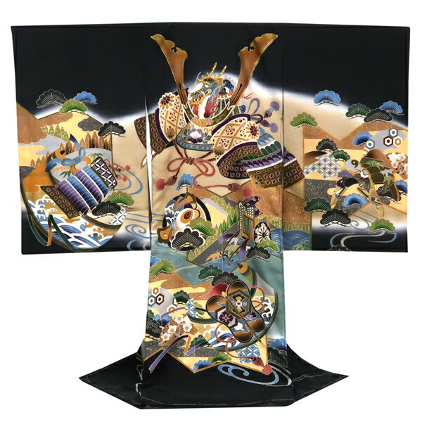 15 Offクーポンあり 新品 購入 販売 黒色 兜 龍 軍配 暈し 初着 のしめ 着物 男児 お宮参り着物 赤ちゃん 新生児 Du 126 開店記念セール