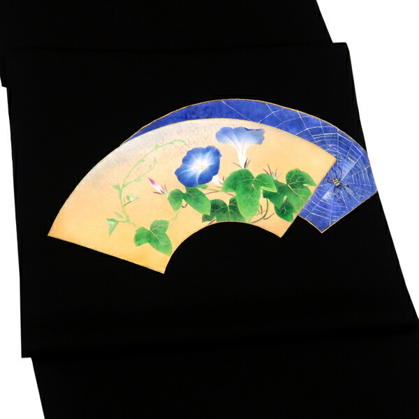 楽天市場】塩瀬名古屋帯 京友禅 仕立て付き 水色 正絹 染め帯 お茶会