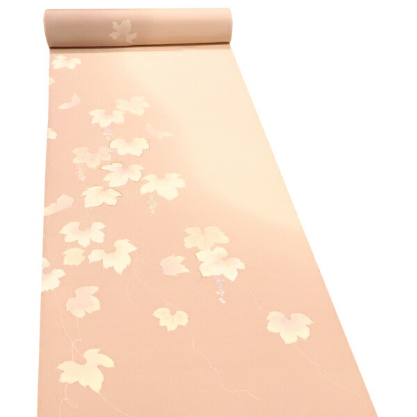≪15%OFFクーポンあり≫付下訪問着 一富司 仕立て付き ピンク 販売 京友禅 着物 未仕立て 反物 新品 購入 袷 単衣 蔦 葡萄 蔓 正絹 フォーマル 絹 仕立て込み お茶会 h-760｜京都の着物屋 かさね 115,500円