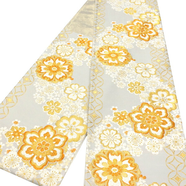 22419【振袖セット専用】　袋帯　桜尽くし　ゴールド　【単品購入不可】 オンラインカタログ]袋帯 振袖用 京洛苑たはら 金色 振袖帯 正絹