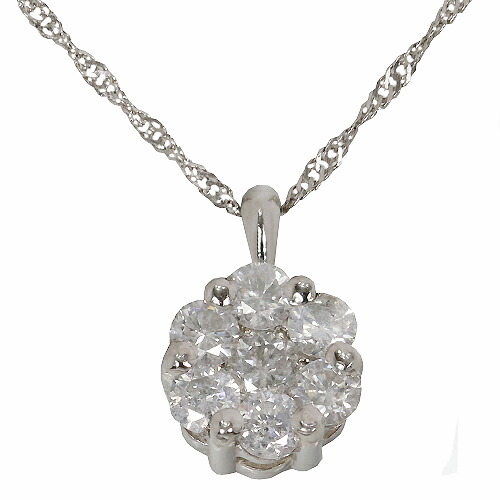 プラチナ 0.3ct ダイヤ 7ストーン ペンダント|KASHIMA