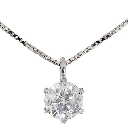 0.3ct 天然ダイヤモンド ネックレス レディース 一粒ダイヤモンド ペンダント K10WG 45cmフリーアジャスター ベネチアンチェーン 10金ホワイトゴールド 誕生日 プレゼント 女性 華奢 シンプル|KASHIMA