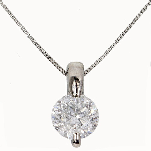 0.9ct ダイヤモンド ペンダント プラチナ ベネチアンチェーン 2爪 2点留め｜ＫＡＳＨＩＭＡ