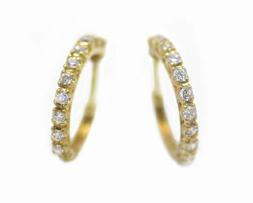 【最大20%OFFクーポン！ FASHION SPECIAL FAIR】K10 YG/WG/PG 計0.2ct ダイヤ クロッシングピアス｜ＫＡＳＨＩＭＡ