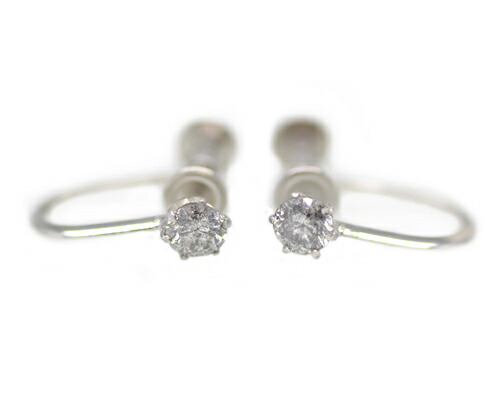 【初回4千円引きクーポン◆5のつく日ポイント5倍】イヤリング Pt900 ダイヤモンド 左右合計0.2ct(0.20ct) プラチナ 上品 普段使い 30代40代50代 kashima|KASHIMA