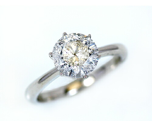 楽天市場】1.7ct プラチナ ダイヤモンド 6爪 リング (Hカラー