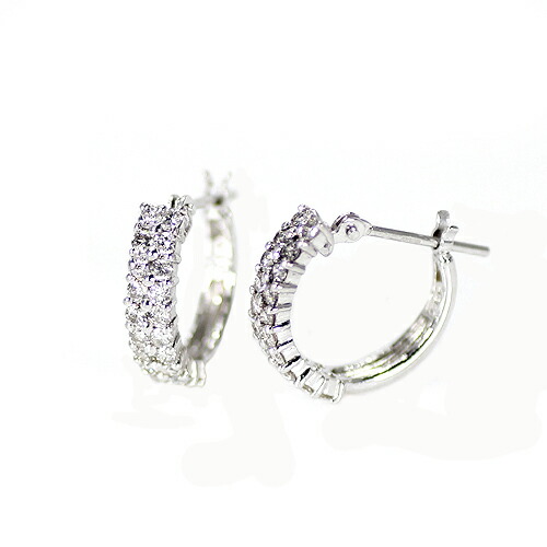 楽天市場】K18WG 0.24ct ルビー 0.2ct ダイヤ エテニティ ピアス