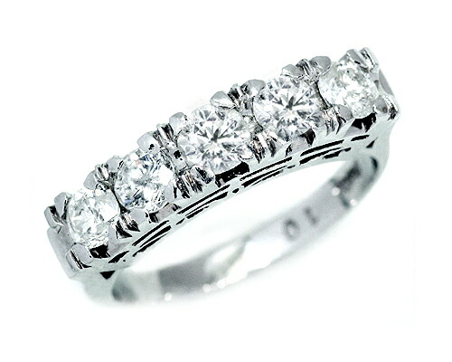 Pt900 ダイヤモンド 一文字リング 9号 Pt900ダイヤモンド一文字リングのクリーニング、新品仕上げ例