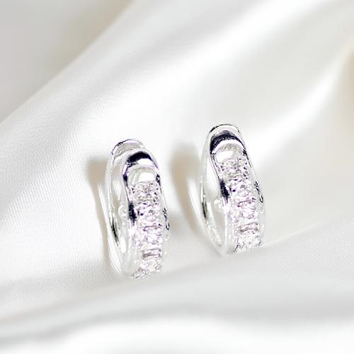 0.1ct ダイヤモンド シルバー イヤリング クリップ