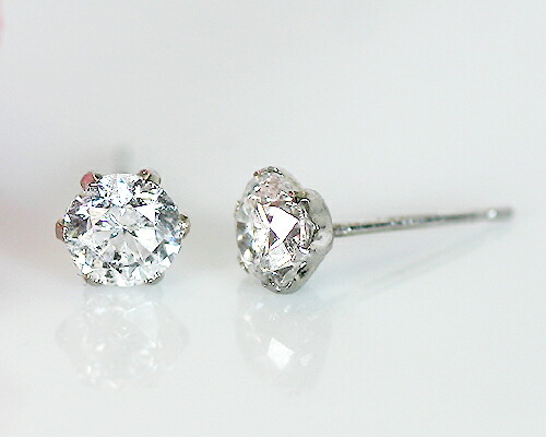 楽天市場】0.5ct ダイヤモンド スタッド ピアス ソリティア 6本爪 1粒 