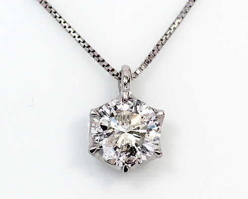 0.7ct プラチナ ダイヤモンド 6爪 ペンダント (Hカラー・I1クラス・FAIRカット) 鑑定書 ネックレス ダイヤ 天然ダイヤ 女性用 レディース ファッション